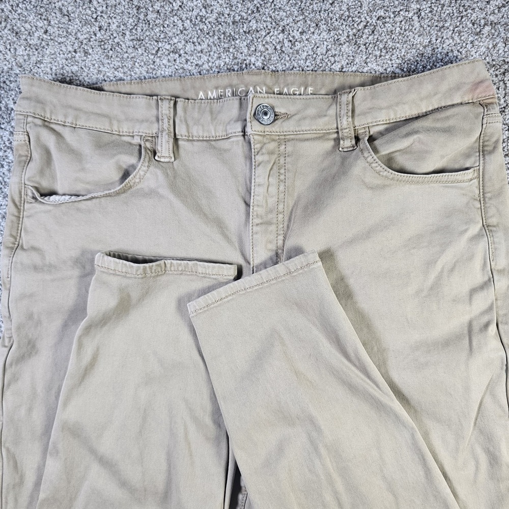 American Eagle Womens 16 Short Hi Rise Jegging Khaki Tan Stretch Skinny Pants